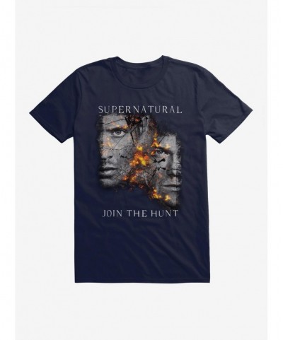 Clearance Supernatural Fire Crackle Sam & Dean T-Shirt $7.27 T-Shirts