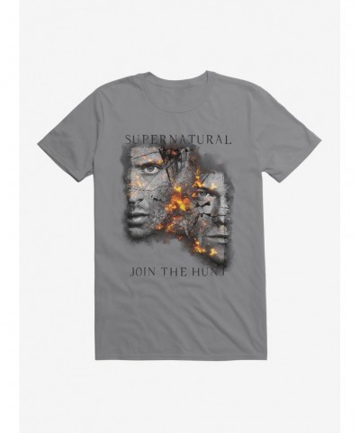 Clearance Supernatural Fire Crackle Sam & Dean T-Shirt $7.27 T-Shirts