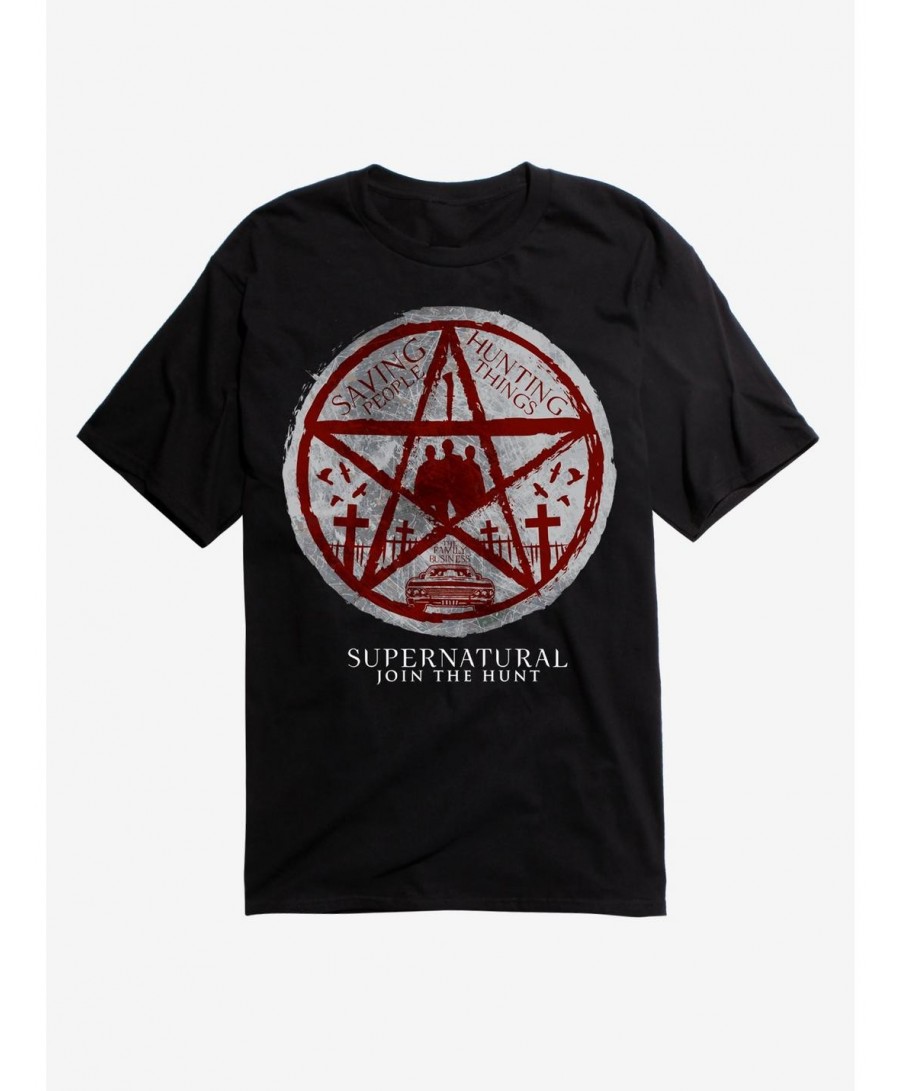 Limited Time Special Supernatural Saving People Black T-Shirt $6.31 T-Shirts