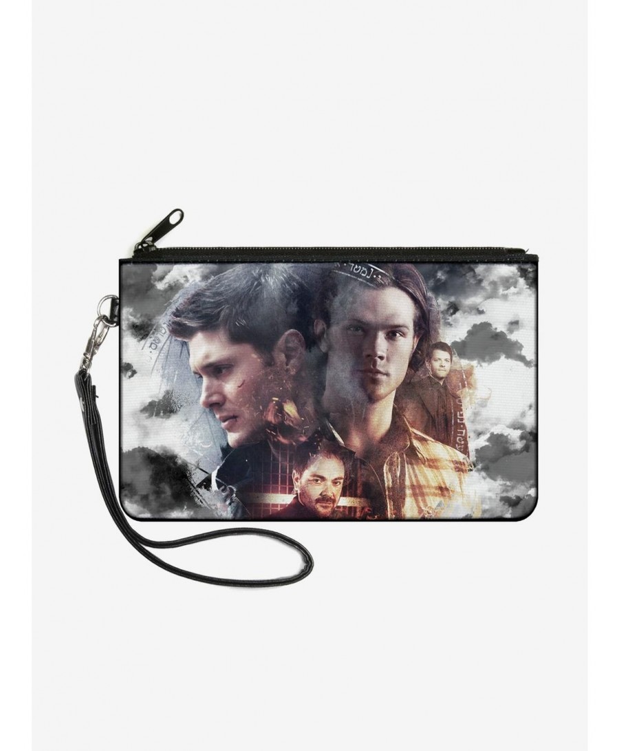 Hot Selling Supernatural 4 Character Poses Wallet Canvas Zip Clutch $9.45 Clutches