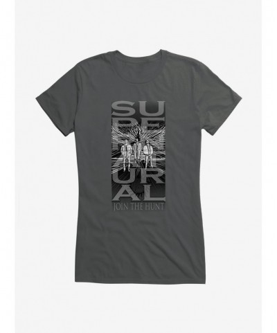 Unique Supernatural Join The Hunt Banner Style Girls T-Shirt $9.56 T-Shirts