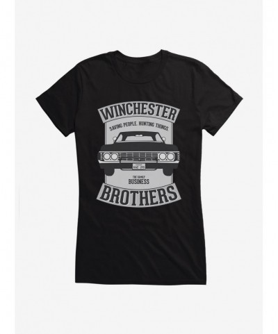 Exclusive Supernatural Winchester Brothers Baby Logo Girls T-Shirt $7.97 T-Shirts