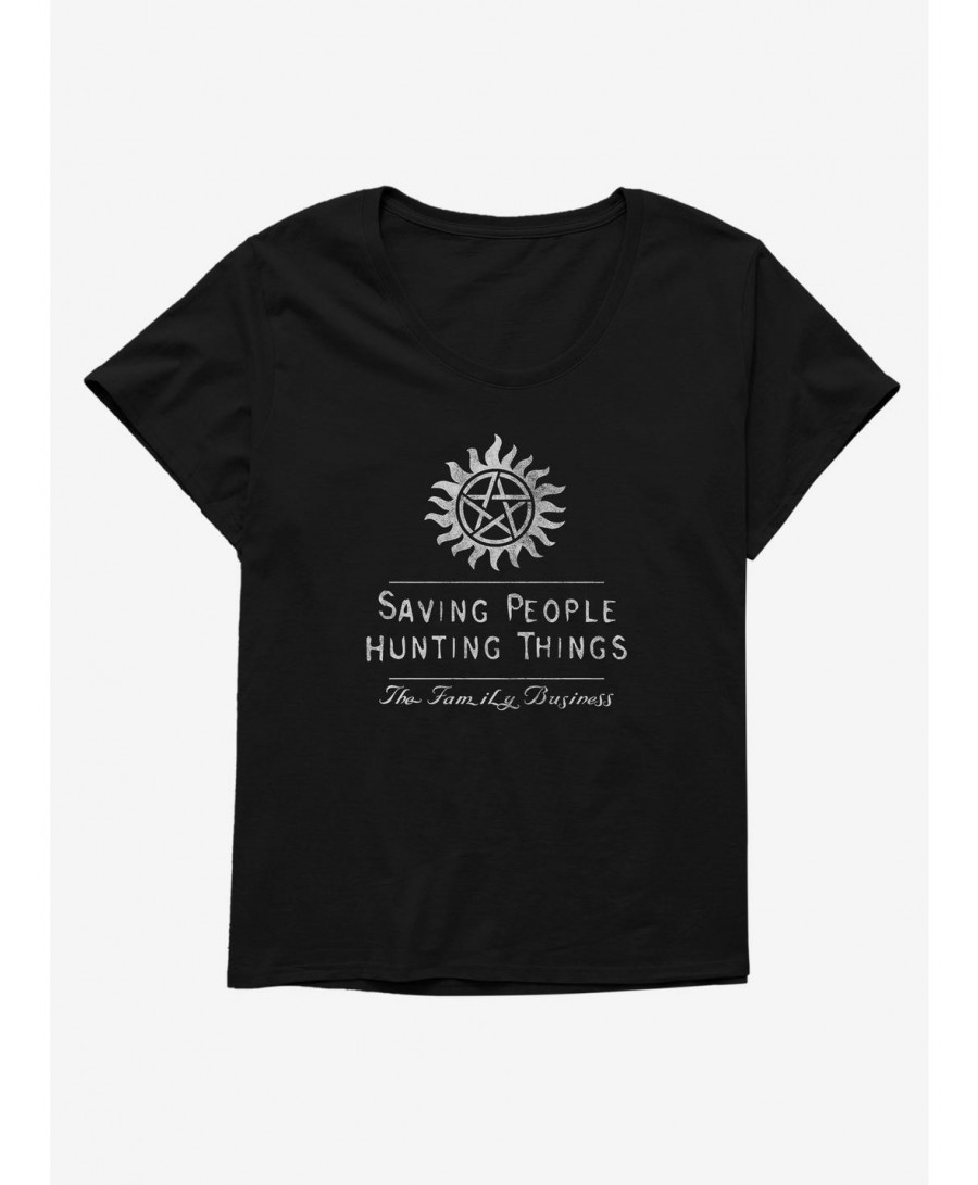 Pre-sale Supernatural Family Business Seal Girls Plus Size T-Shirt $8.32 T-Shirts