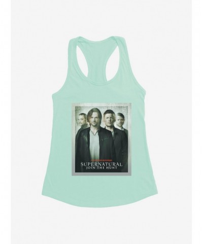 Hot Selling Supernatural Join The Hunt Distressed Poster Girls Tank $7.97 Tanks