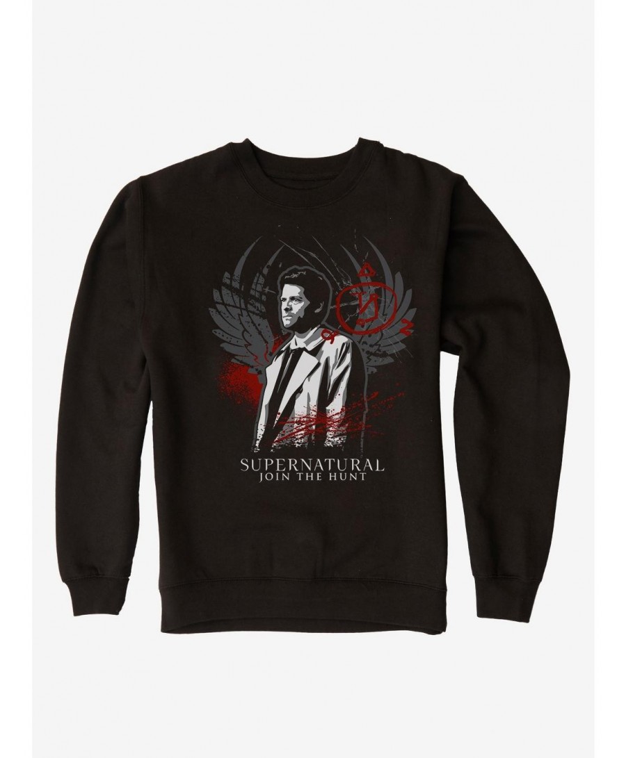 Hot Selling Supernatural Castiel Sweatshirt $9.45 Sweatshirts