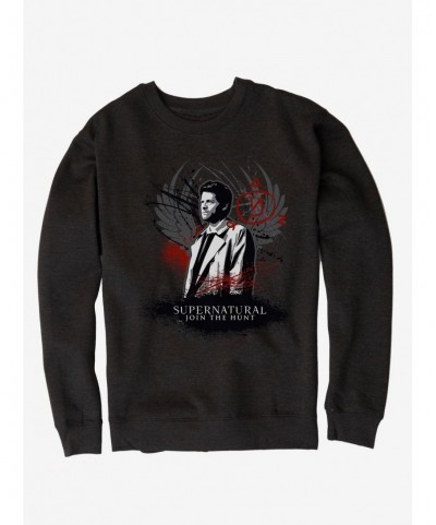 Hot Selling Supernatural Castiel Sweatshirt $9.45 Sweatshirts