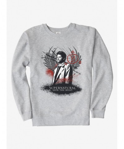 Hot Selling Supernatural Castiel Sweatshirt $9.45 Sweatshirts