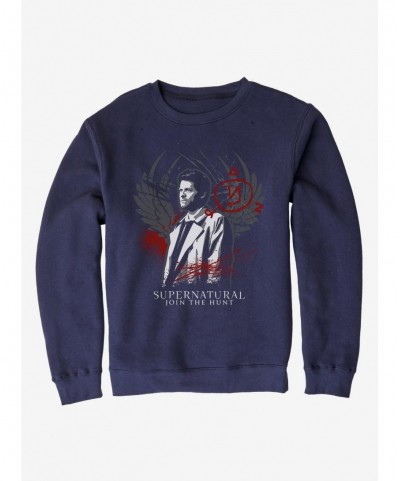 Hot Selling Supernatural Castiel Sweatshirt $9.45 Sweatshirts