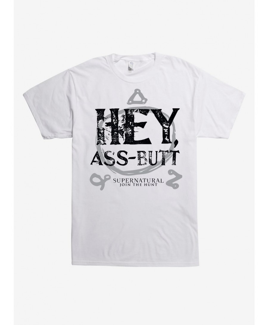 Limited-time Offer Supernatural Hey Ass-Butt T-Shirt $7.65 T-Shirts