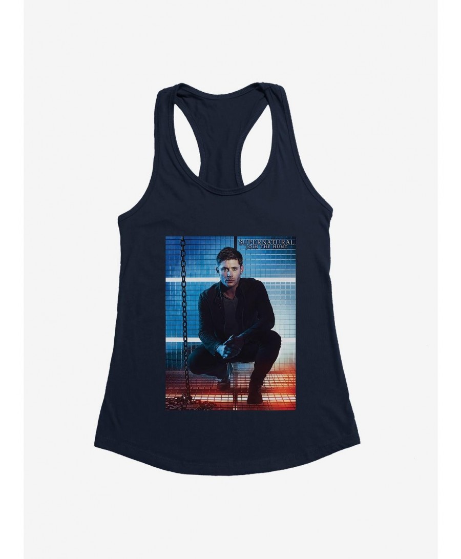 Discount Sale Supernatural Dean Winchester Squat Girls Tank $9.16 Tanks