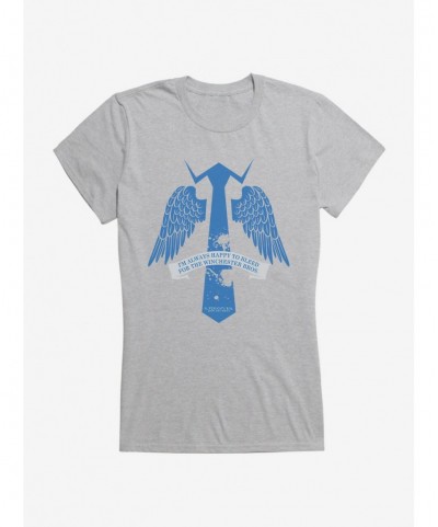 Special Supernatural Castiel Tie Girls T-Shirt $8.17 T-Shirts