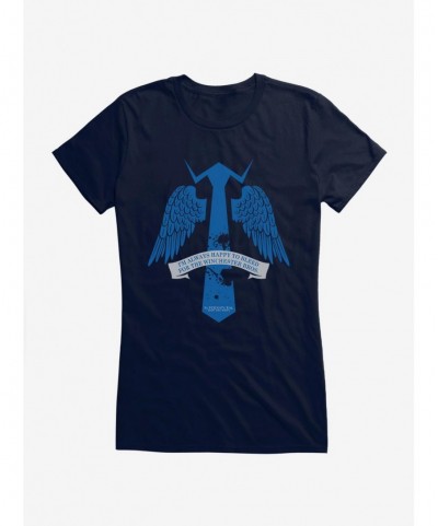 Special Supernatural Castiel Tie Girls T-Shirt $8.17 T-Shirts