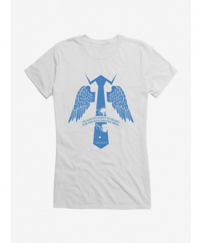 Special Supernatural Castiel Tie Girls T-Shirt $8.17 T-Shirts