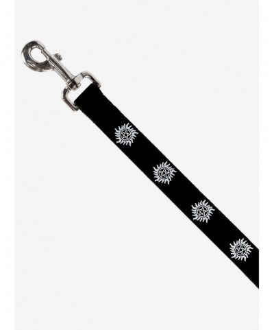 Best Deal Supernatural Winchester Pentagram Repeat Black White Dog Leash 6 Ft $7.10 Others