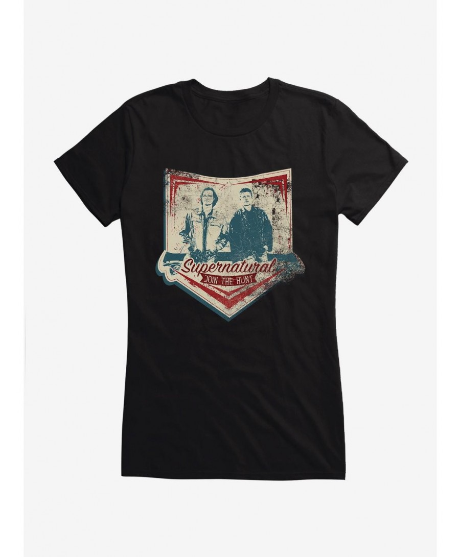 Festival Price Supernatural Join The Hunt Grunge Girls T-Shirt $6.97 T-Shirts