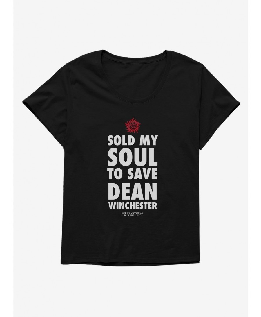 Wholesale Supernatural Sold My Soul To Save Dean Winchester Girls Plus Size T-Shirt $9.25 T-Shirts